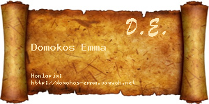 Domokos Emma névjegykártya